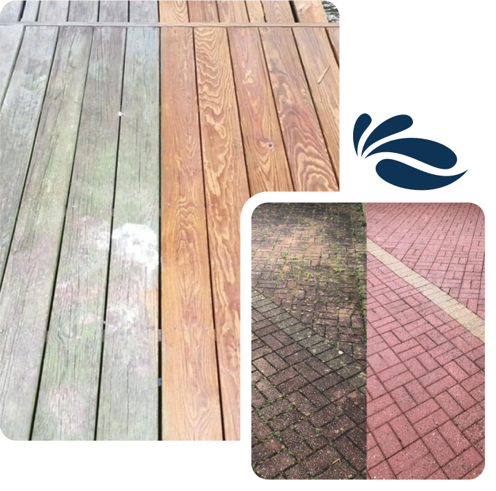 Before and After Pressure Washing