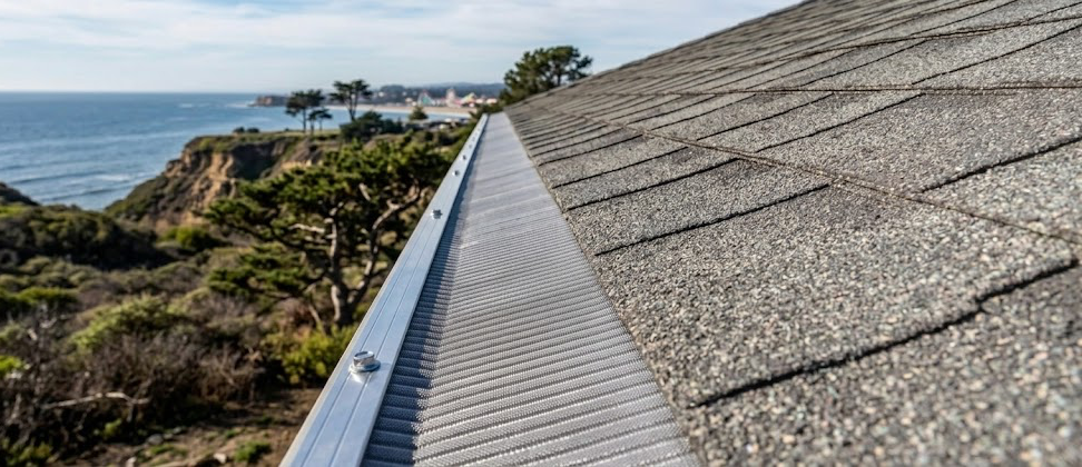 Gutterglove gutter guard installation on a Santa Cruz coastal home